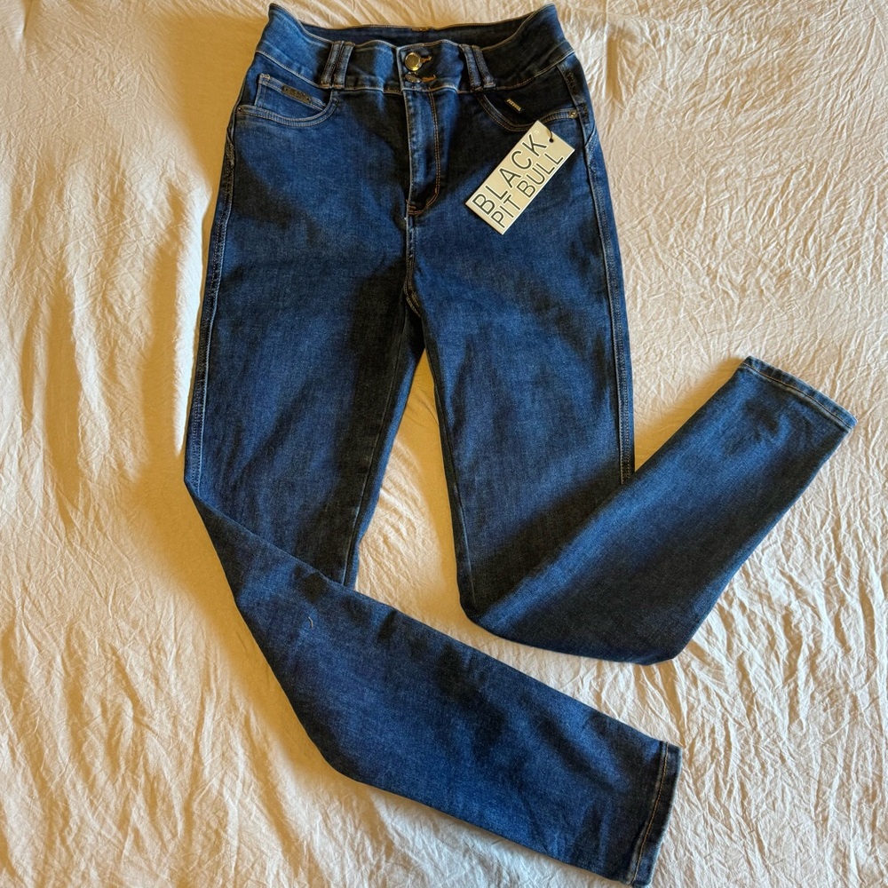 BLACK PITBULL Brazilian High Waisted Skinny Sculpturing & Butt Lift Jeans - Picture 6 of 16